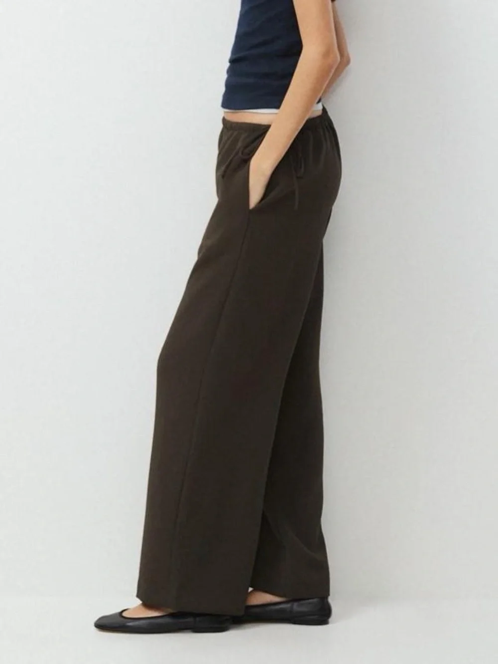 Artisan Pant - Crepette™ Japanese crepe relaxed wide-leg pants with waist ties.
